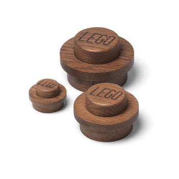 LEGO® 5007112 Holzaufhänger-Set aus dunklem Eichenholz