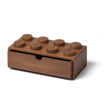 LEGO<sup>&reg;</sup> 5007116 Schubkasten mit 8 Noppen aus dunklem Eichenholz